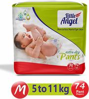 Little Angel Baby Diaper Pants, Medium 74 - Count