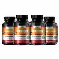 VEDA MAXX 100% Natural & Organic Curcumin With Piperine Capsules for Strong Joint & Immune System, Supports Digestion, Energy & Cognitive Function, Vegetarian Tablet (Pack of 4, 800mg) 