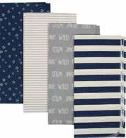 GERBER Baby Boy's  4-Pack Flannel Receiving Blankets - Stars - NWT