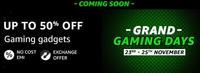 Grand Gaming Days | 23rd - 25th Nov | Up to 50% off on Gaming Gadgets + 10% off via BOB credit card