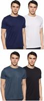 6 Degrees Men's Solid T-Shirt (Pack of 4)