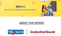 10% discount (Max. Rs.1500) on Yes bank and IndusInd EMI transactions