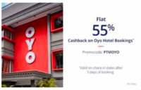 Paytm :- Get 55% Cashback upto 1000₹ on Oyo Hotel Booking + Get a 1000₹ Flight Voucher 