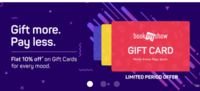 10% off on Bookmyshow E-gift cards(plus extra Cashback via amazon Pay)