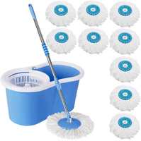 URABHI Magic Dry Bucket Mop - 360 Degree Self Spin Wringing With 10 Super Absorbers for Home & Office Floor Cleaning-Multicolor Mop Set Mop Set@998@3299 69% off