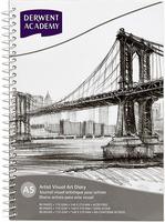 Derwent Academy Visual Art Diary Sketch Pad, 110 GSM Acid Free Paper 80 Pages (A5 Portrait)