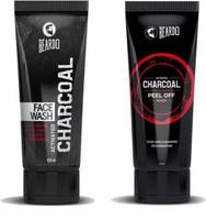 Beardo Activated Charcoal Peel Off Mask And Face Wash Combo