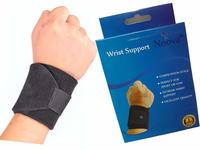 Noova Wrist Wrap Support with Adjustable Velcro Strap, Black - 1 Piece