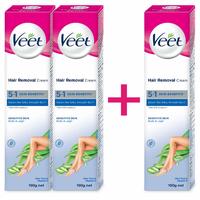 Veet Hair Removal Cream Normal or Sensitive Skin 100g Pack of 3 Rs.394