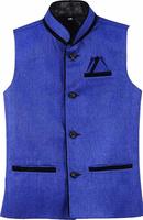 KGD Exports Men's Cotton Nehru Jacket Waistcoat (Blue, 40) : loot