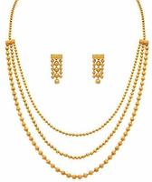 Jewelsiya One Micron 18K Gold Plated Multi Strand Three Line Chain...  
