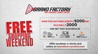 Brand Factory Shopping Weekend - FREE Complimentary pass for 2nd Dec 9AM