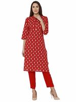 Aalia Women's Cotton Straight Kurta at Flat 82% off