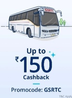 PayTM Bus GSRTC: 40% Cashback upto ₹150