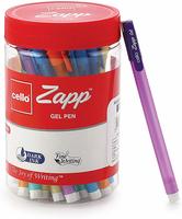 Cello Zapp Gel Pens - 25 pens Jar (Blue)