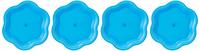 Haixing Plastic Half Plate Set, 17cm, Set of 4, Multicolour @43