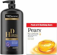 Tresemme Shampoo 1L + Pears Soap 125g (Pack of 8) 