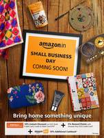 Amazon Small Business Day : 10% off via ICICI Bank Card + 5% Reward Points with Amazon Pay ICICI Bank Credit Card + Amazon pay 10% Additional Cashback