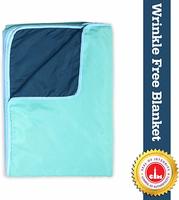 Divine Casa Solid Microfibre Blanket/Duvet Lightweight/AC Single Dohar- Blue Topaz and Dark Blue