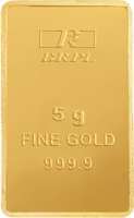 Bangalore Refinery Brpl Purity 24 (9999) K 5 g Gold Bar Rs 2000 off or Bank discount