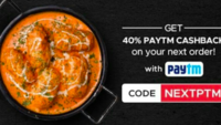 Zomato - Get 40% Cash back up to ₹75 on your next order with Paytm 