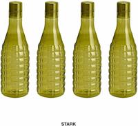 Steelo Stark Plastic Water Bottle, 1 Litre, Set of 4,  @177 Grey  : Oliver Green :