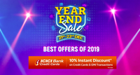 (Last day) Flipkart Year End Sale Offer Live For All Members : Upto 80% off +  10% Off on ICICI credit Cards & EMI 