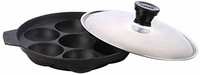 Ketsaal Non Stick Appam Maker 7 Cavity with Lid & Side Handle [Paniyarakkal/Paniyaram/Pancake/Idli Maker]@99