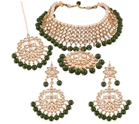Jewels Traditional Kundan & Pearl Choker Necklace Set for Women