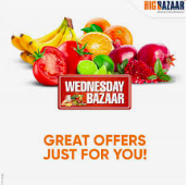 Big Bazaar Wednesday Offer : Buy Orange & Kinnow for Rs 15/kg, Apple for Rs 20/kg after future pay cashback.