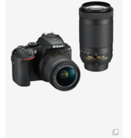 Nikon D5600 (AF-P DX 18-55mm/70-300mm ED VR Lens) DSLR Camera with 16GB Card and Carry Case (Black)