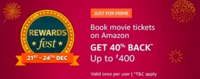 Amazon :- Get 40% Cashback upto 400₹ on Movie Tickets For Prime Members