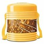 Milton Vector Deluxe 2 Plastic Leak Lock Tiffin Box Set, 3-Pieces, Yellow@ 253
