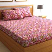 Flipkart SmartBuy 104 TC Cotton Double Bedsheet at only 199, add 4 get it for 676 only