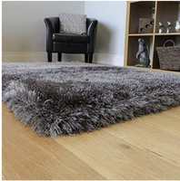 Imsid Carpet Super Modern Shag Area Silky Smooth Rugs Fluffy Rugs Anti-Skid Shaggy Area Rug,Bedroom (White, 26x42 inch)