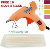 20W 20 WATT 7MM HOT MELT Glue Gun with ON Off Switch and LED Indicator (Free 10 Transparent Glue Sticks@169