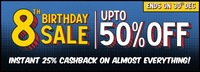 Pepperfry 8th Birthday Sale Get Upto 50% off + Instant 25% Cashback on everything (Extended till 10th Jan)