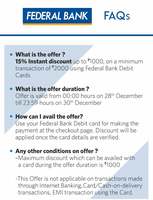 Myntra :- Flat 15% Discount upto 1000₹ using Federal Bank Debit Card