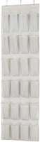 (grab fast)AmazonBasics 24 Pair Over-the-Door Shoe Organizer,White