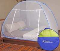 Mosquito Net Foldable King Size (Double Bed) with Free Saviours - (Blue)