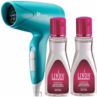 Livon Hair Serum, 100 ml (Pack of 2) with Syska Hair Dryer at 594rs