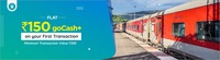 Flat 150₹ Cashback as goCash+ on Ur 1st Train Ticket Booking Above 200₹ on Goibibo