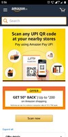 Amazon scan any upi ID and get 50% cashback up to ₹200