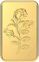 Malabar Gold and Diamonds Rose Impression 24 (9999) K 2 g Yellow Gold Bar