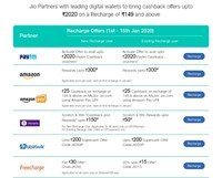 Jio All Cashback Offers at One Place Official
