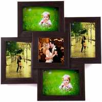 Wens 5 Picture MDF photo Frame (17 inch x 17 inch, Brown)