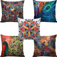 Home Decorative Cushion Cover Sofa Cushion Cover Square Cushion Cover Set Cushion Cover for Gifts Cushion Cover 16X16 Set of 5  @249

