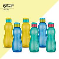 Premium Plastic Water Bottle (Set of 6, 750 ml) @₹200
