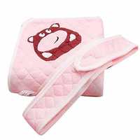 B3Fashion Imported 100% Premium Soft Cotton Baby Hooded Blanket (Pink) @298
