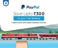 Goibibo PayPal offer  on train tickets:flat 125rs off on minimum booking of 200rs